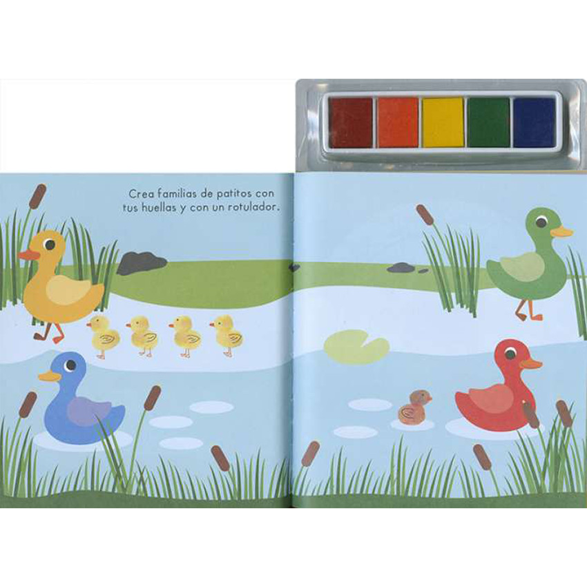 Libro para colorear Pinta con los dedos en la granja +3 años 