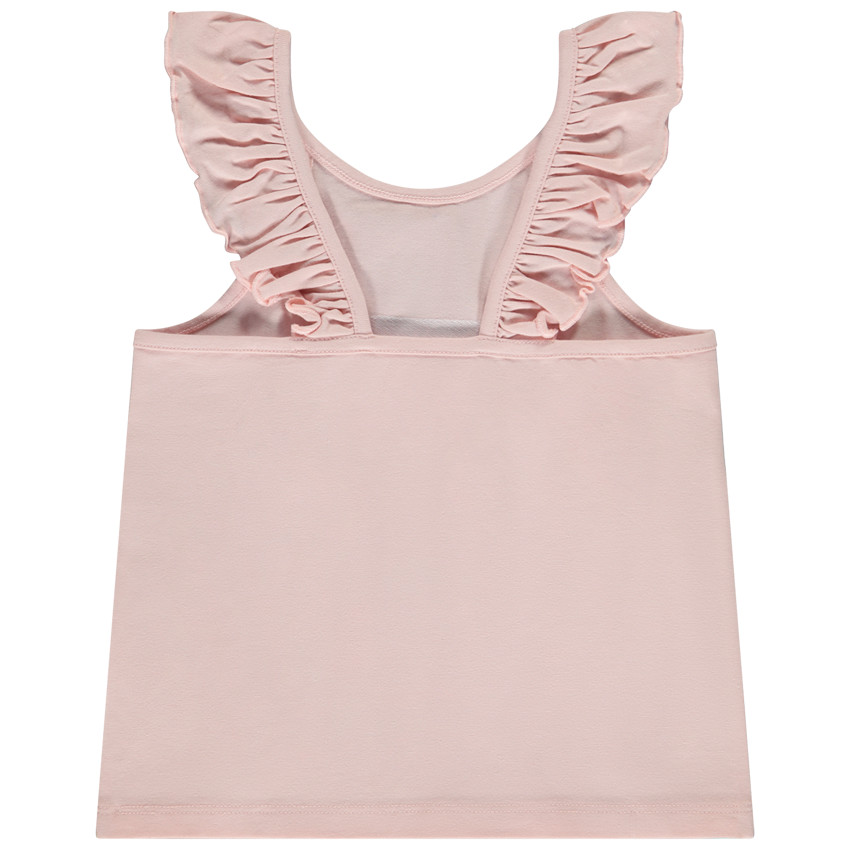 Camiseta sin mangas con volantes y estampado brillante de Marie Disney para bebé niña 