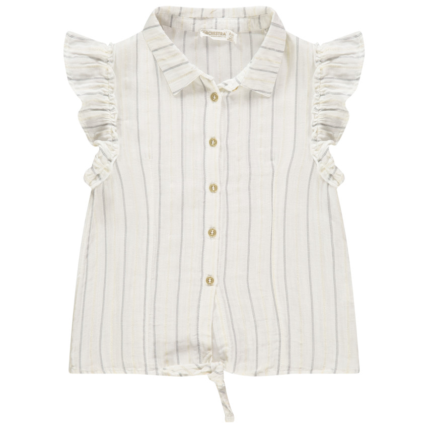 Chemisier rayé à manches volantées  Additional Chemisier rayé à manches volantées