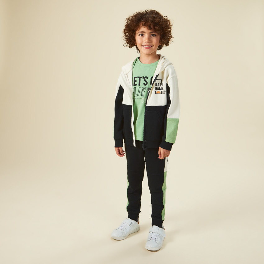 Jogging de felpa con bandas para niño 