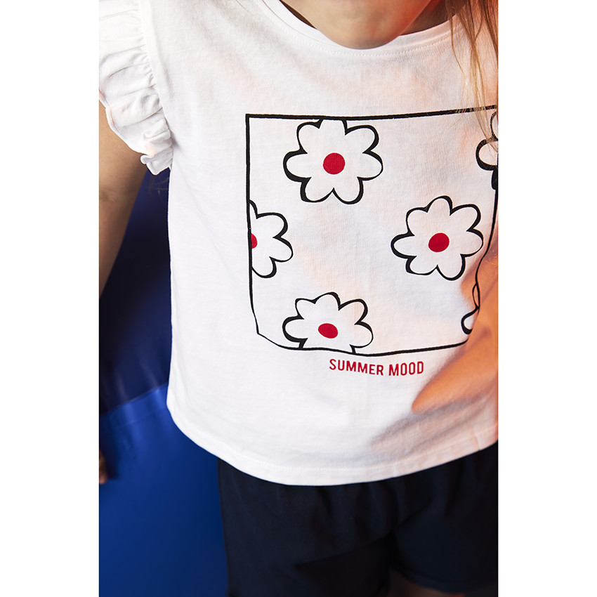 Conjunto 2 piezas camiseta de manga corta + short para niña 