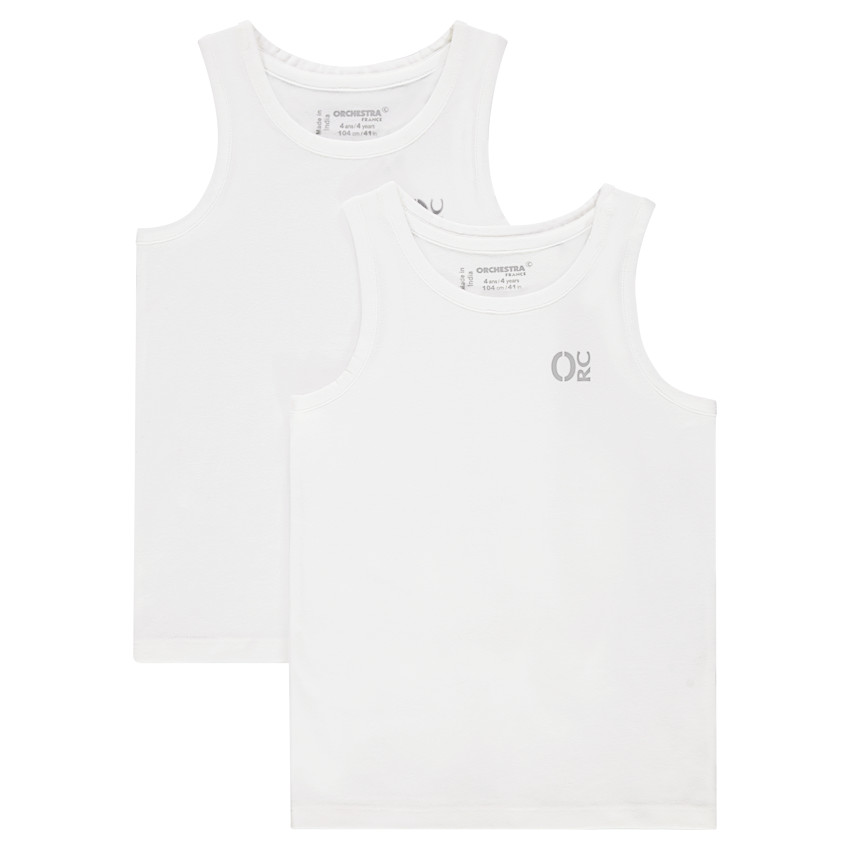 Lote de 2 tops de tirantes de algodón camisetas interiores con estampado 