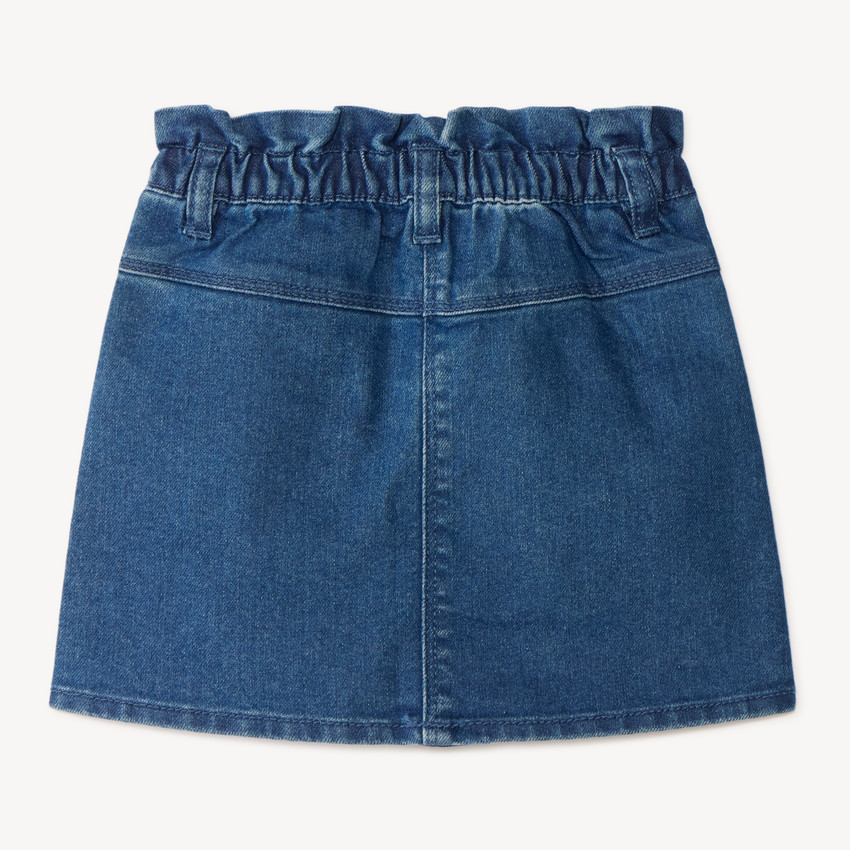 Falda de denim con bordado de tulipán para niña bebé 
