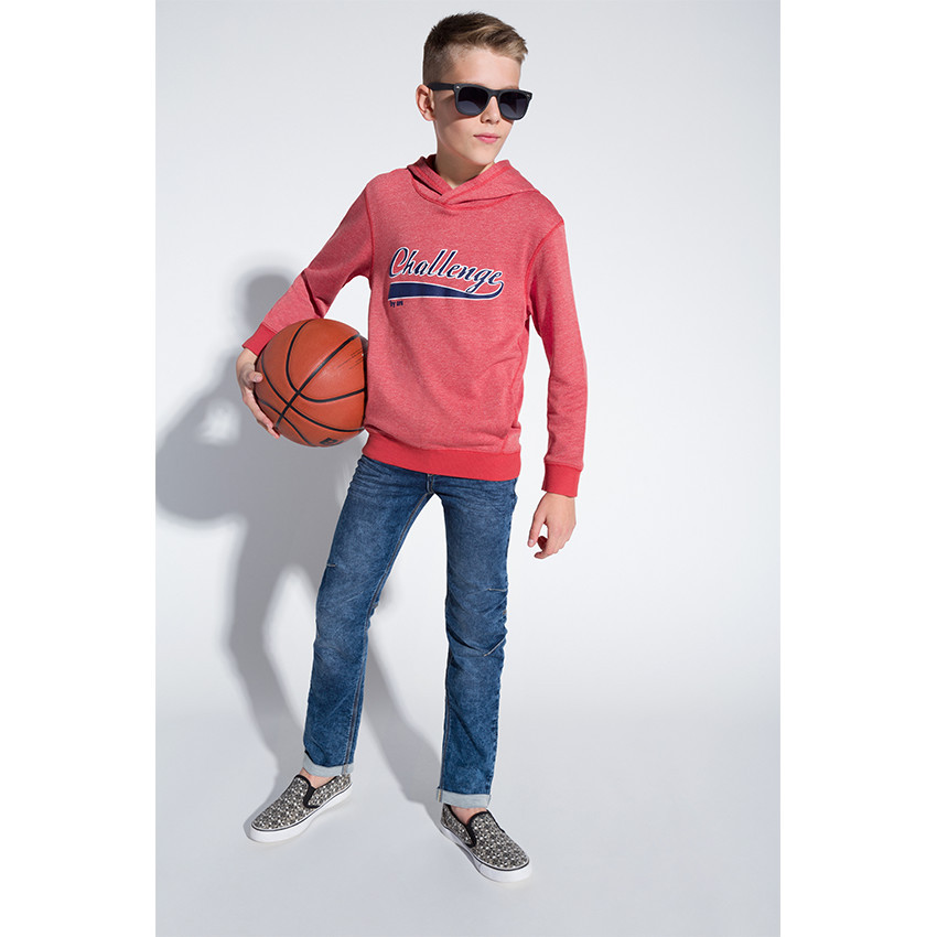 Júnior - Vaqueros de efecto gastado y arrugado con bolsillos de fantasía 