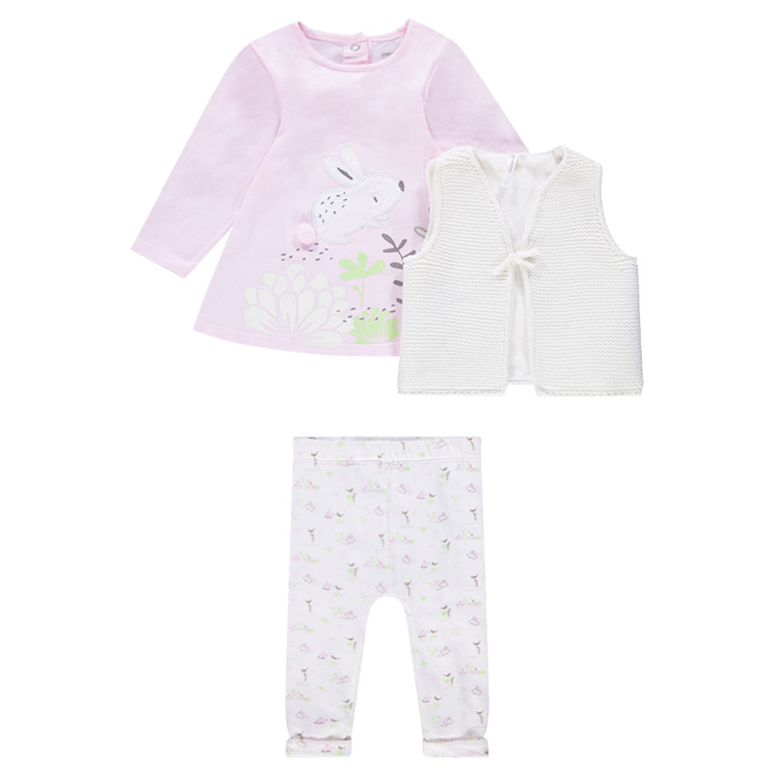 Conjunto de camiseta, chaleco y leggings con estampado  Additional Conjunto de camiseta, chaleco y leggings con estampado