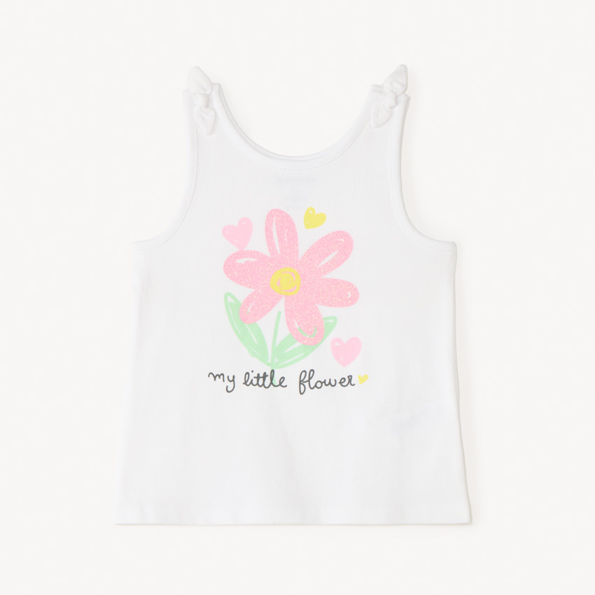 Camiseta sin mangas con brillo para niña bebé 