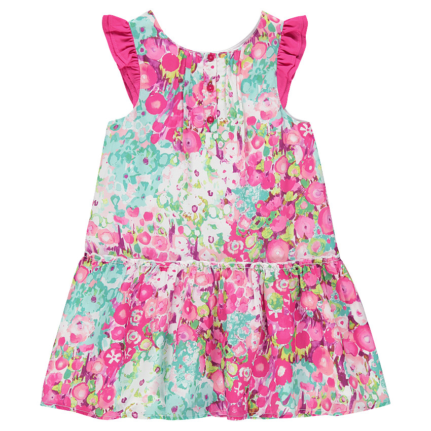 Vestido sin mangas con floridos 