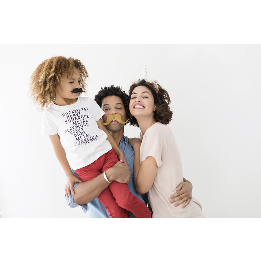 Camiseta de manga corta de punto con texto estampado 