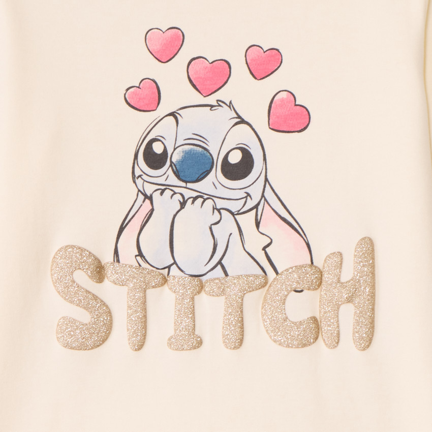 Camiseta de manga larga Stitch de Disney para niña 