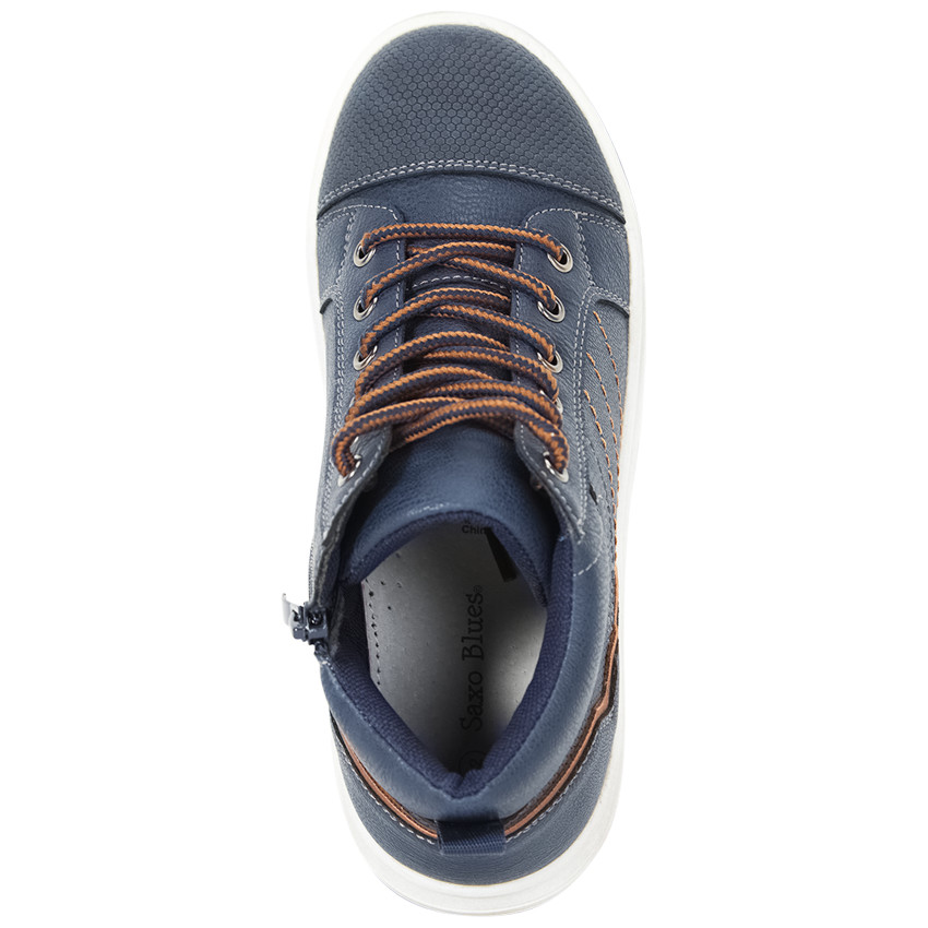 Botines marinos con cordones y cremallera para niño 