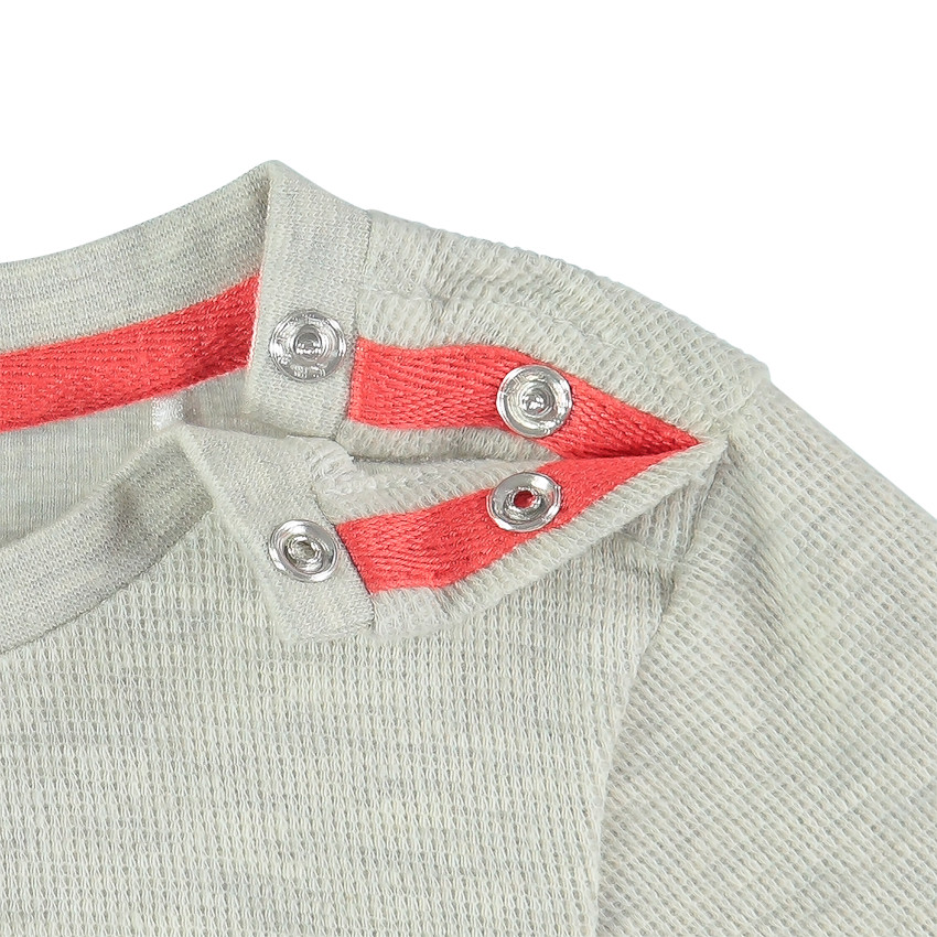 Jogging de felpa motivo cohete y bolsillos canguro  