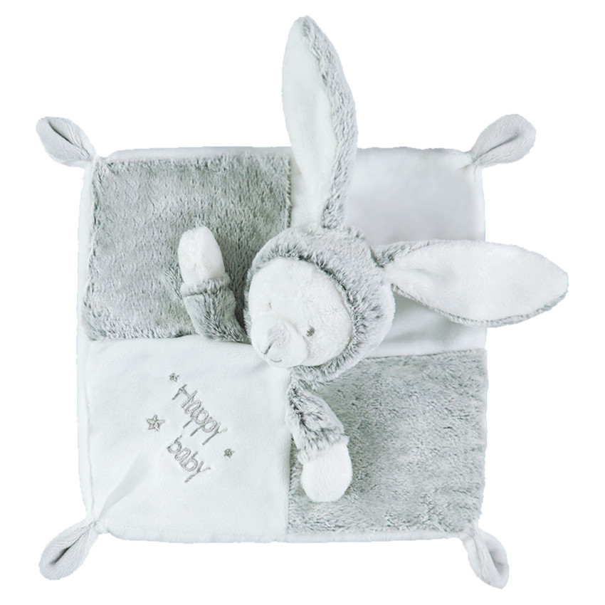 Peluche plano de conejo de borreguillo con inscripciones bordadas Main Peluche plano de conejo de borreguillo con inscripciones bordadas