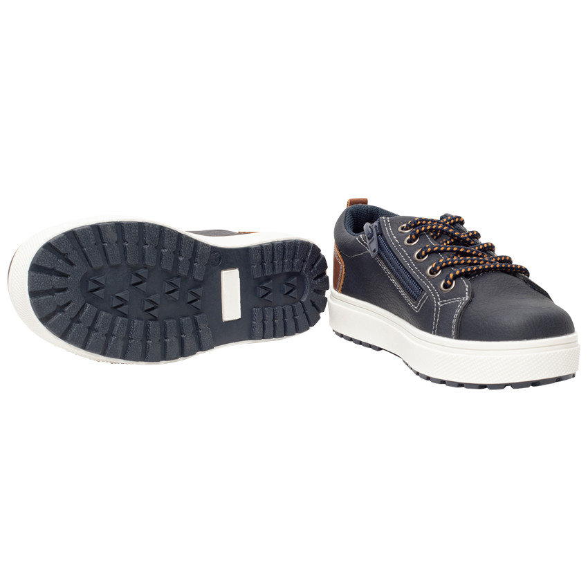 Zapatillas bajas de cordones estilo marinero con detalles en contraste niño 