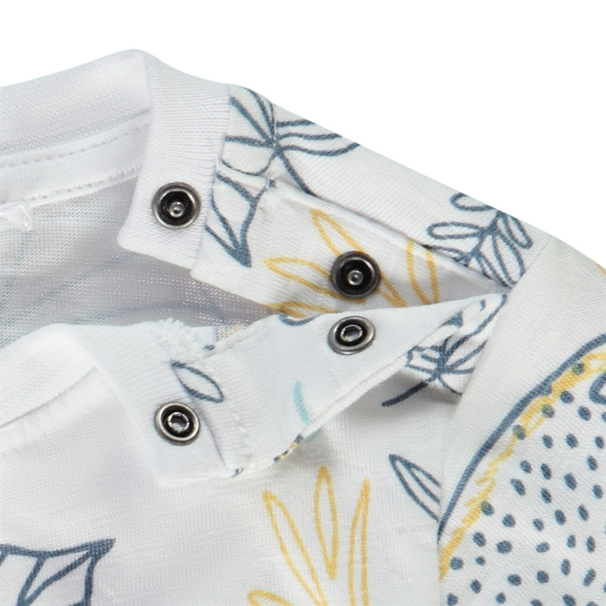 Camiseta manga corta estampado felinos para bebé niño 