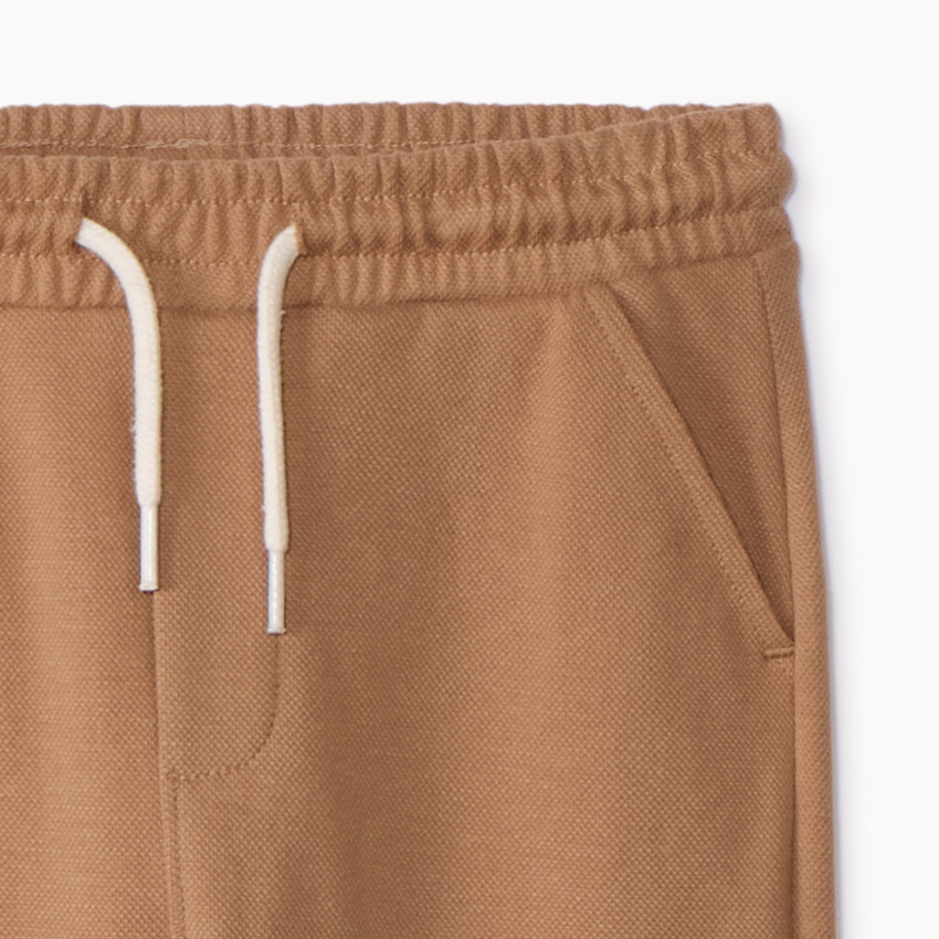 Pantalón liso de punto milano para niño 