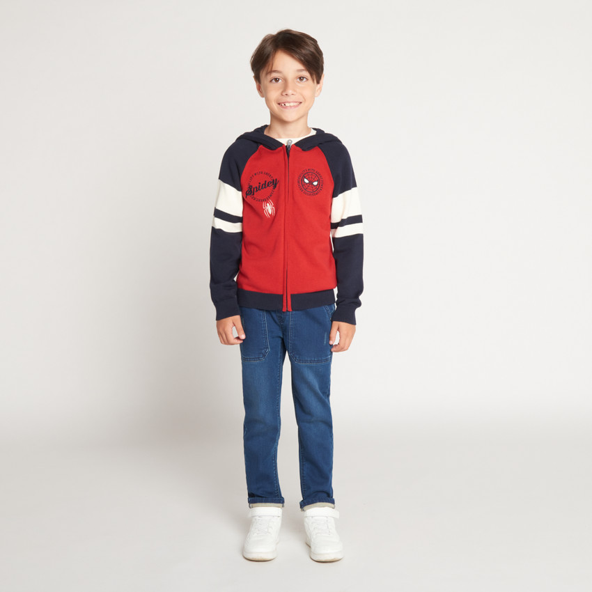 Chaqueta de punto con capucha y manga larga Spider Man niño 