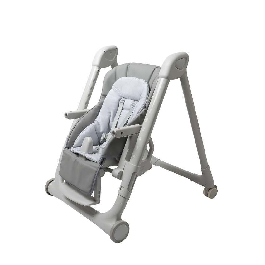 Silla alta multifuncional ajustable Harper gris 