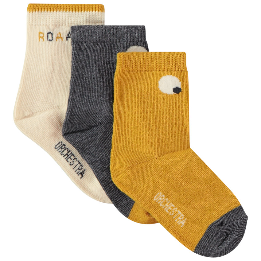 Lot de 3 paires de chaussettes fantaisie pour bébé garçon 