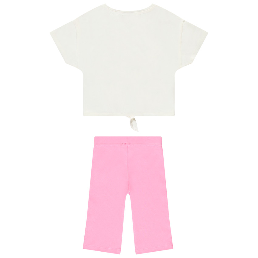 Conjunto de 2 piezas de jersey con print brillante para niña 