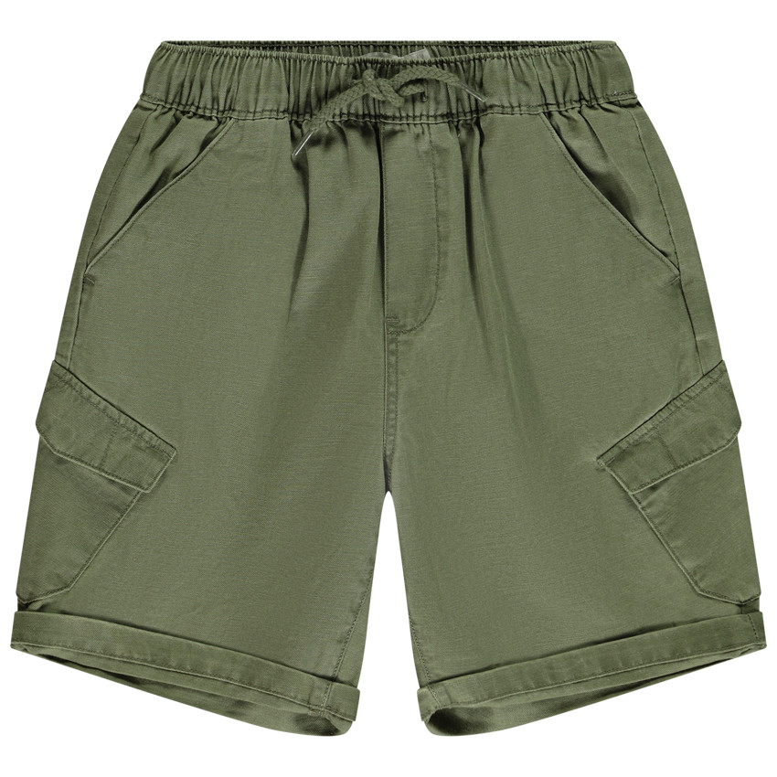 Bermudas cargo en sarga para niño 