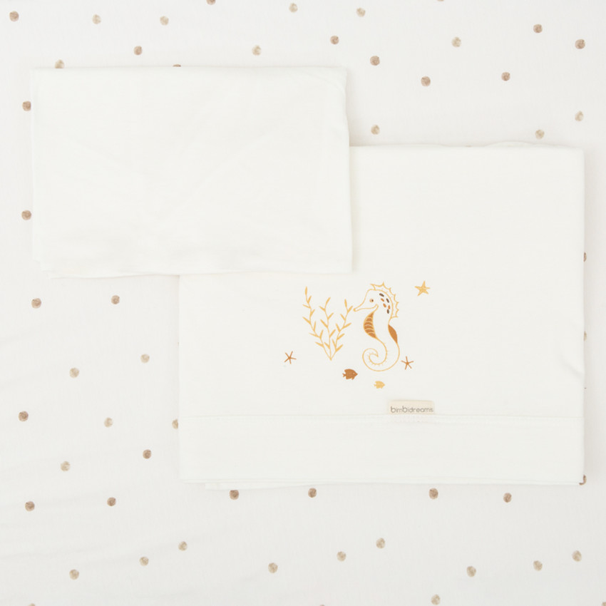 Juego de sábanas de punto para cuna Ocean 