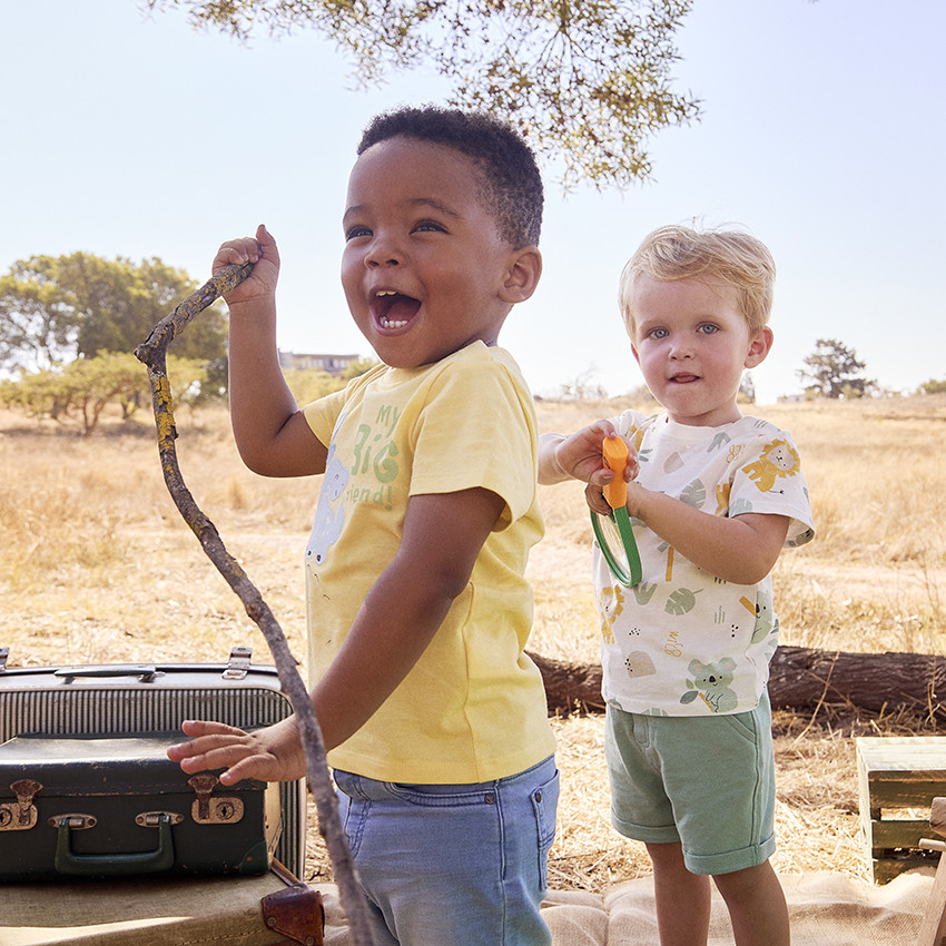 Camiseta manga corta motivo fantasía dinosaurio para bebé niño 