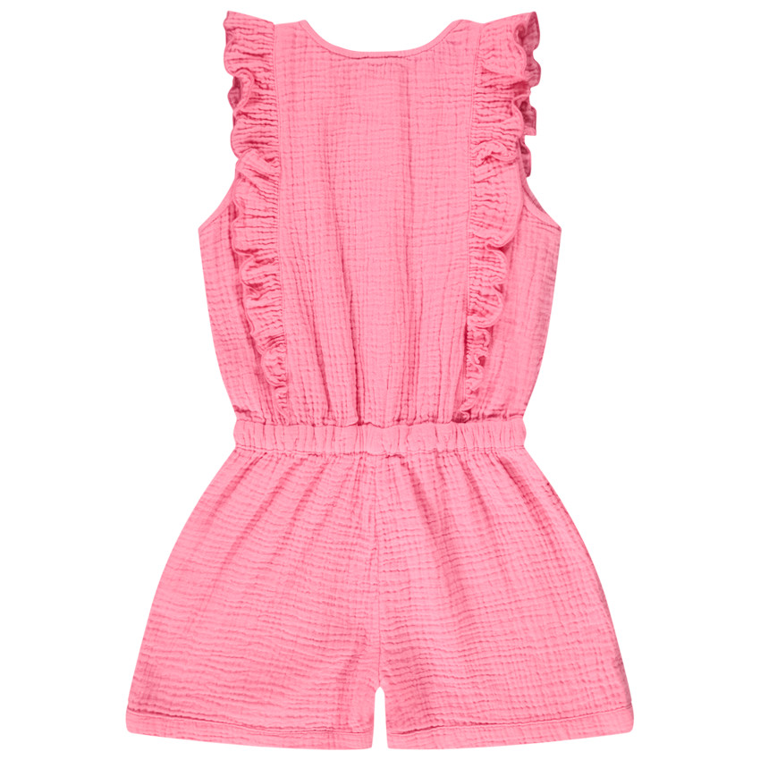 Pelele de gasa de algodón con volantes para niña 