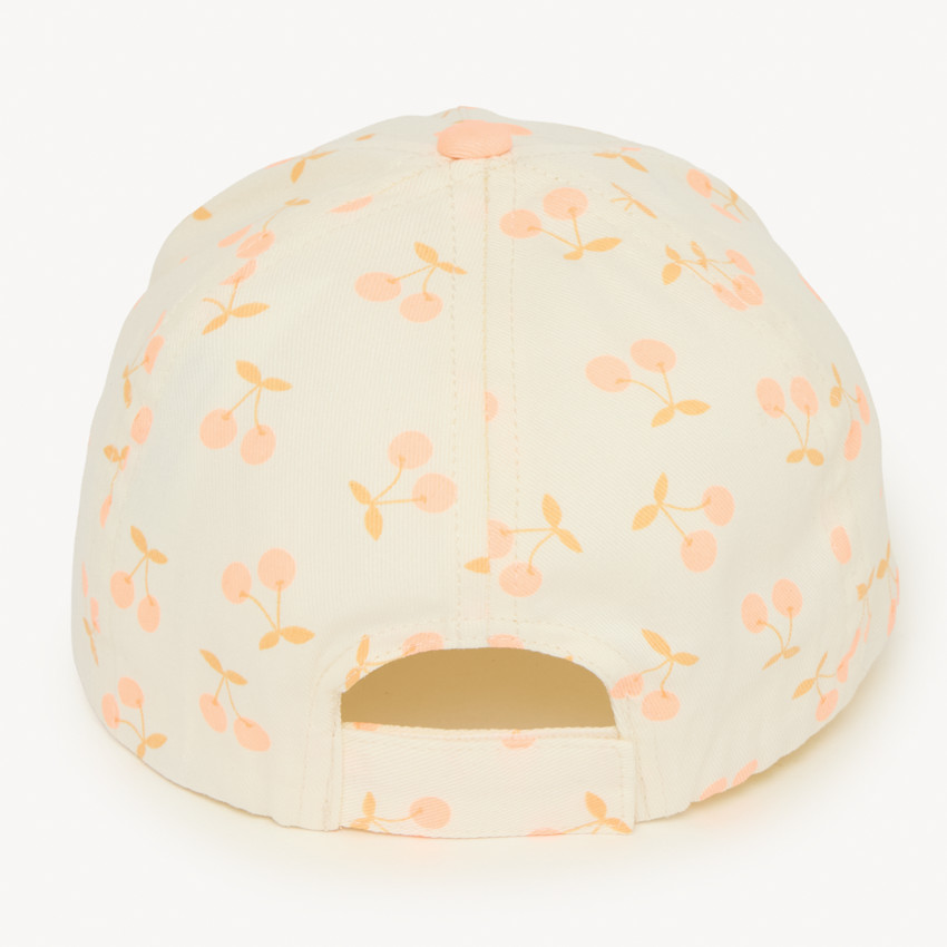 Gorra de twill con estampado de cerezas para niña bebé 