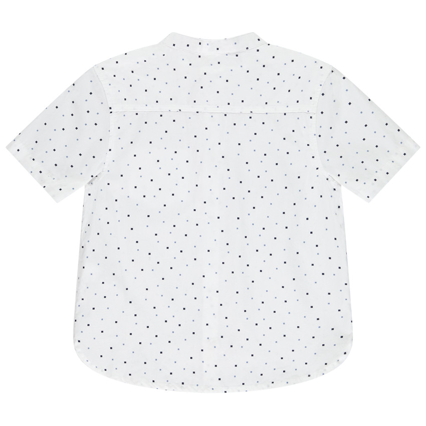 Camisa de manga corta con estampado de cuadros y pañuelo para niño 