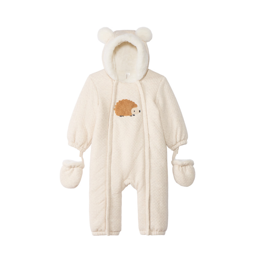 Pelele piloto con bordado de erizo para bebé niño con acabados según la edad 