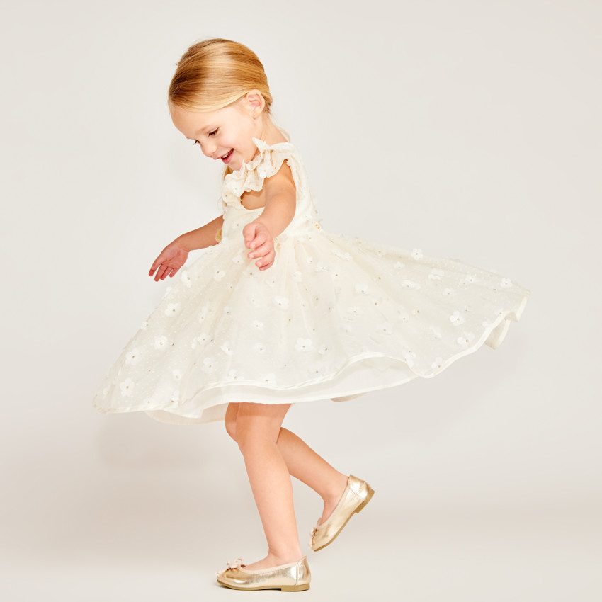 Ropa de manga corta con mariposas y flores 3D para niña bebé 