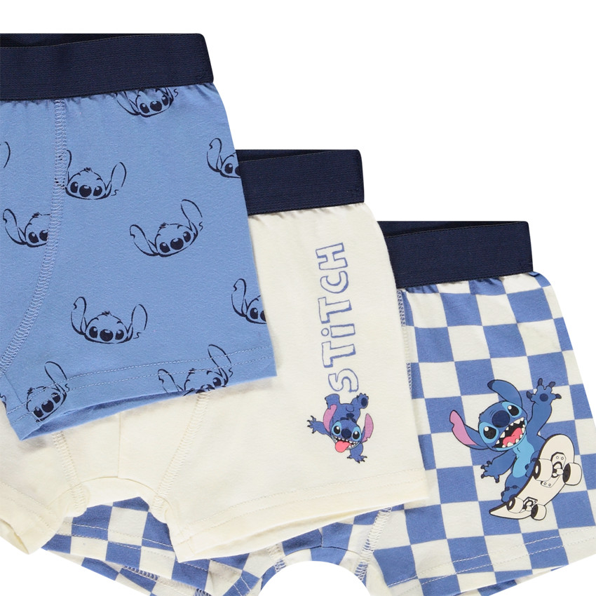 Lote de 3 boxers Stitch Disney para niño 