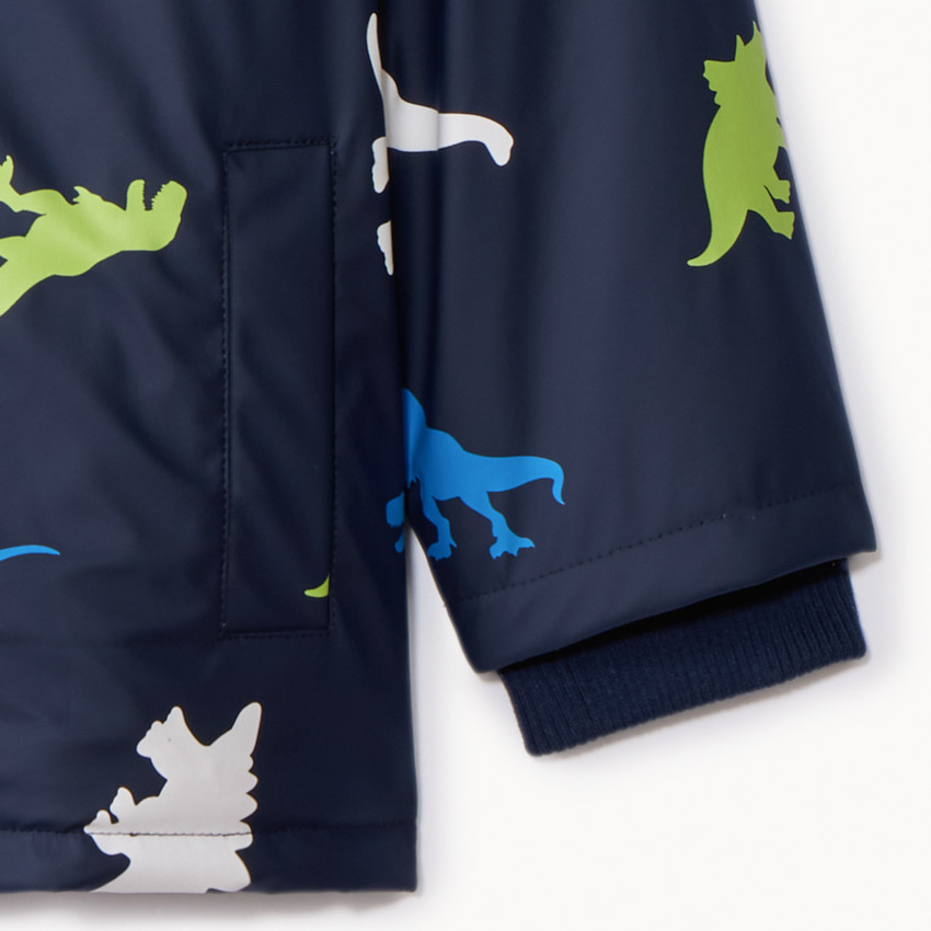 Parka gomme à couleur changeante imprimé dinos pour garçon 