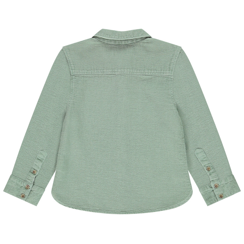 Camisa manga larga nido de abeja niño 