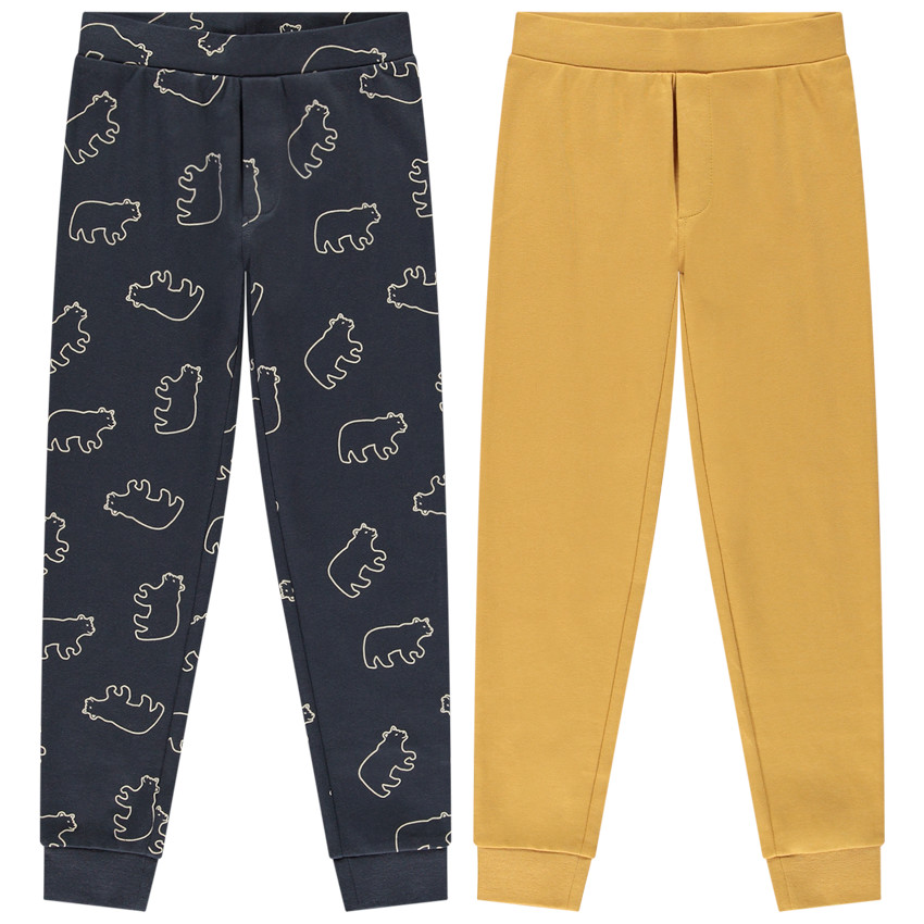 Pack de 2 conjuntos de pijamas largos intercambiables para niño 