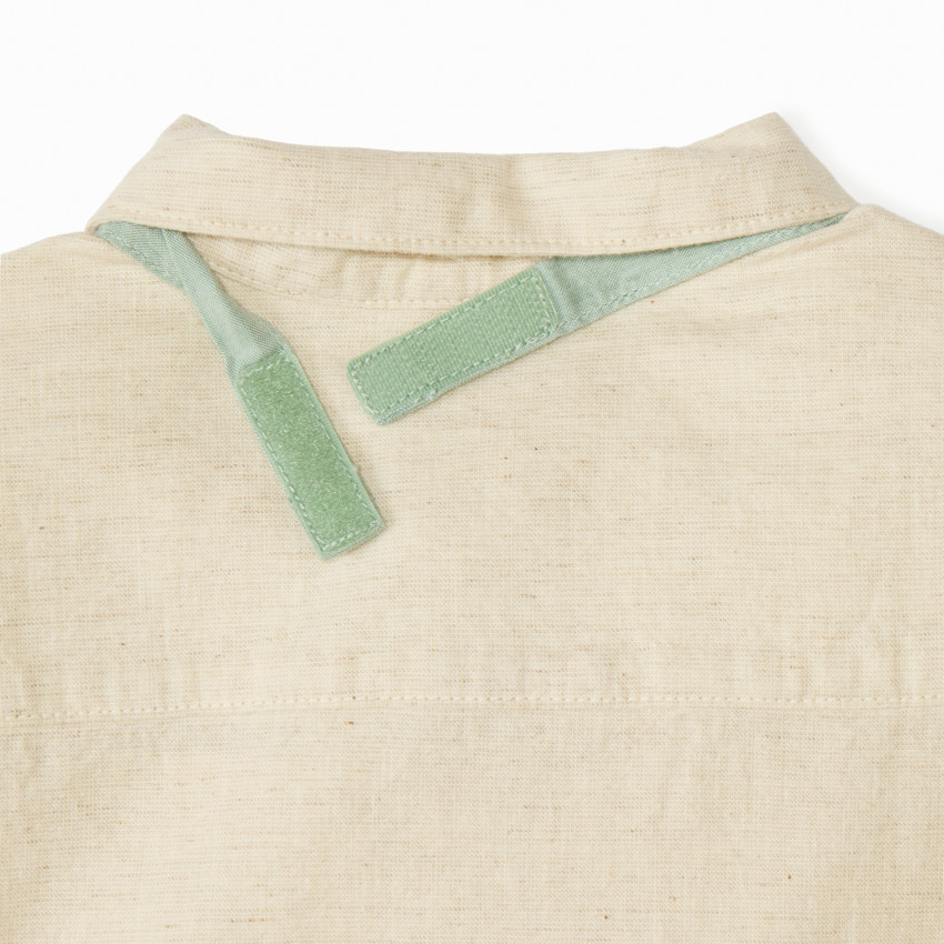 Camisa de manga corta + pajarita de tela para bebé niño 