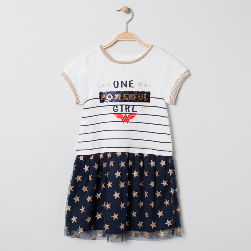 Vestido efecto 2 en 1 tul y lentejuelas Wonder Woman  Additional Vestido efecto 2 en 1 tul y lentejuelas Wonder Woman