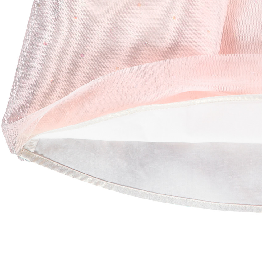 Falda de tul estampado topos brillantes 