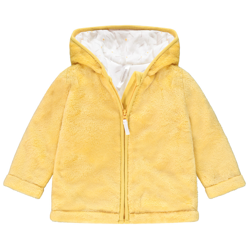 Chaqueta de felpa con capucha para niña bebé 