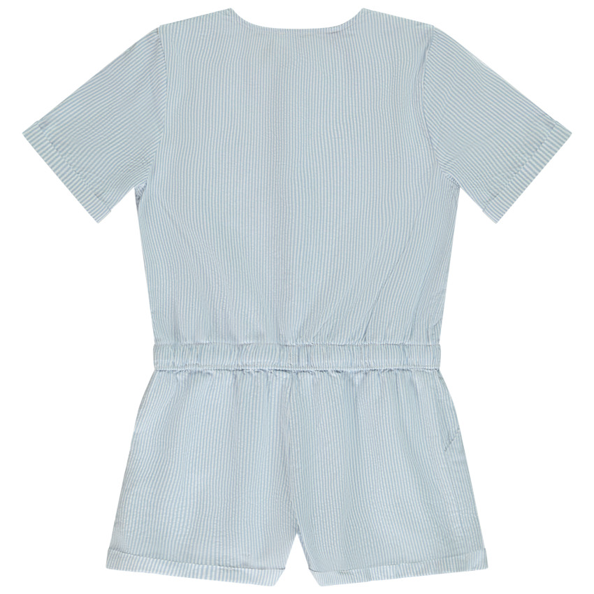 Combishort en seersucker rayado para niña 