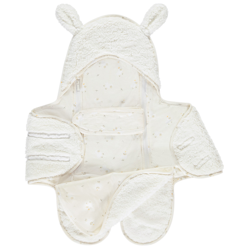 Nid de ángel en sherpa con capucha lúdica La Vida en la Granja crudo 