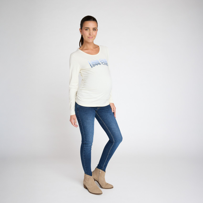 Camiseta premamá de manga larga con estampado Love Club 