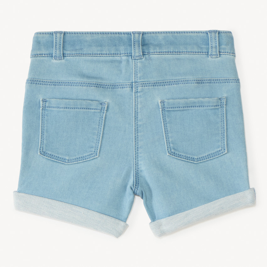 Short vaquero con bordado divertido para bebé niña 
