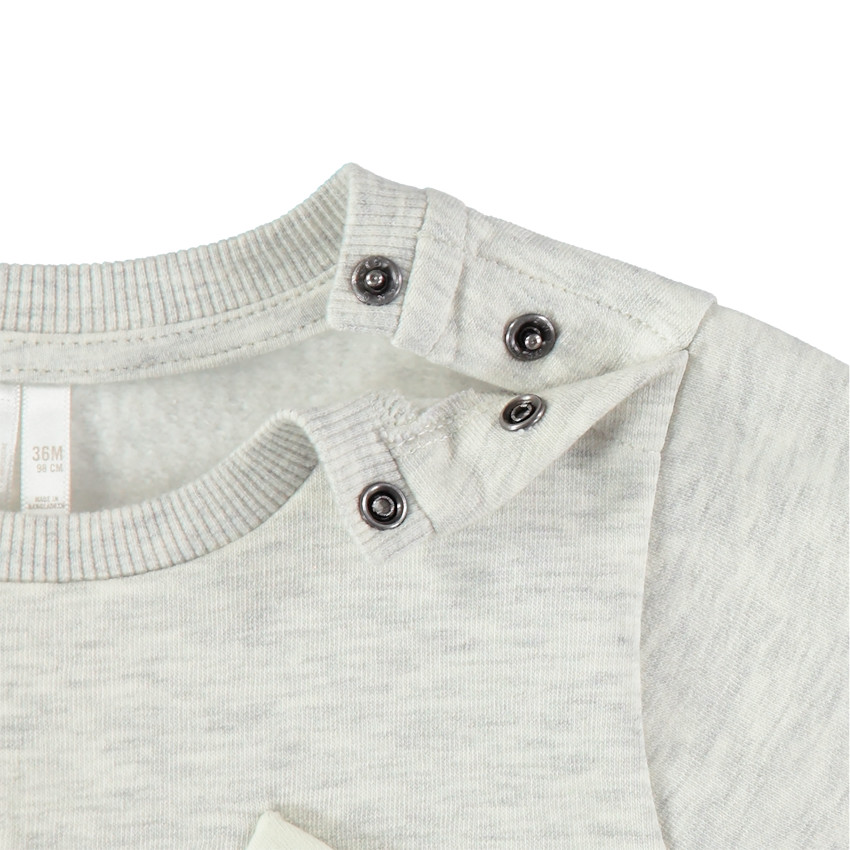 Sudadera de felpa con perro estampado y orejas de relieve  Additional Sudadera de felpa con perro estampado y orejas de relieve