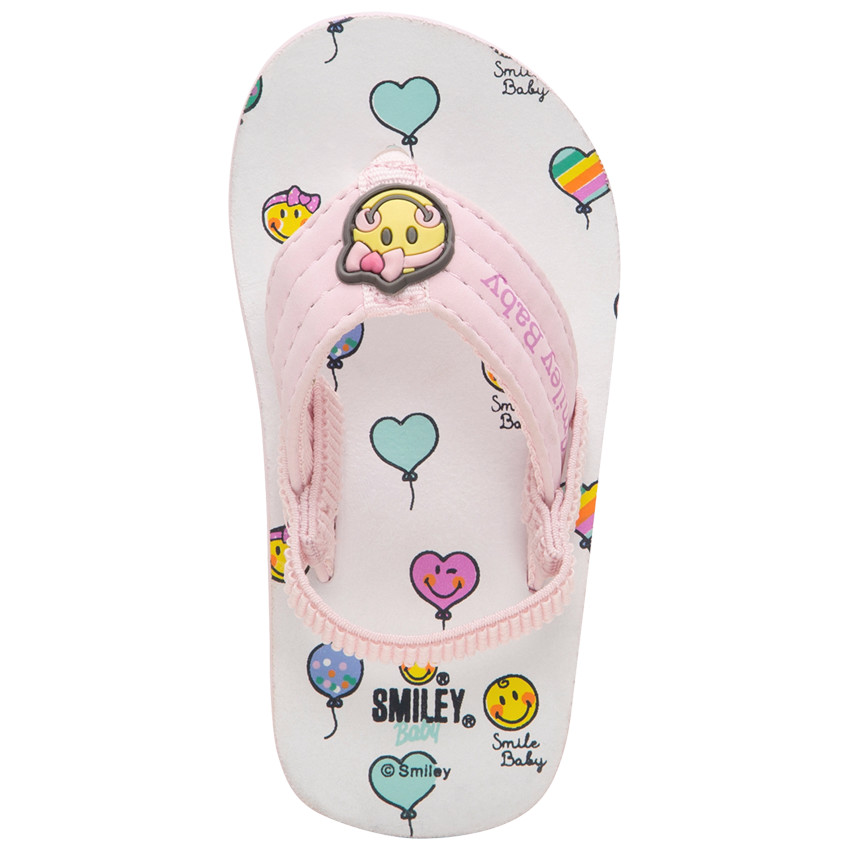 Chanclas con estampados y parches de Smiley Main Chanclas con estampados y parches de Smiley