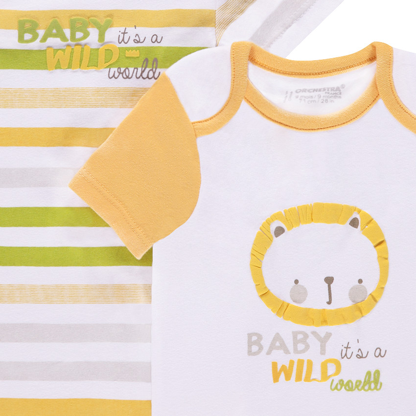 Pack de 7 bodies de jersey de manga corta con dibujos de fantasía 