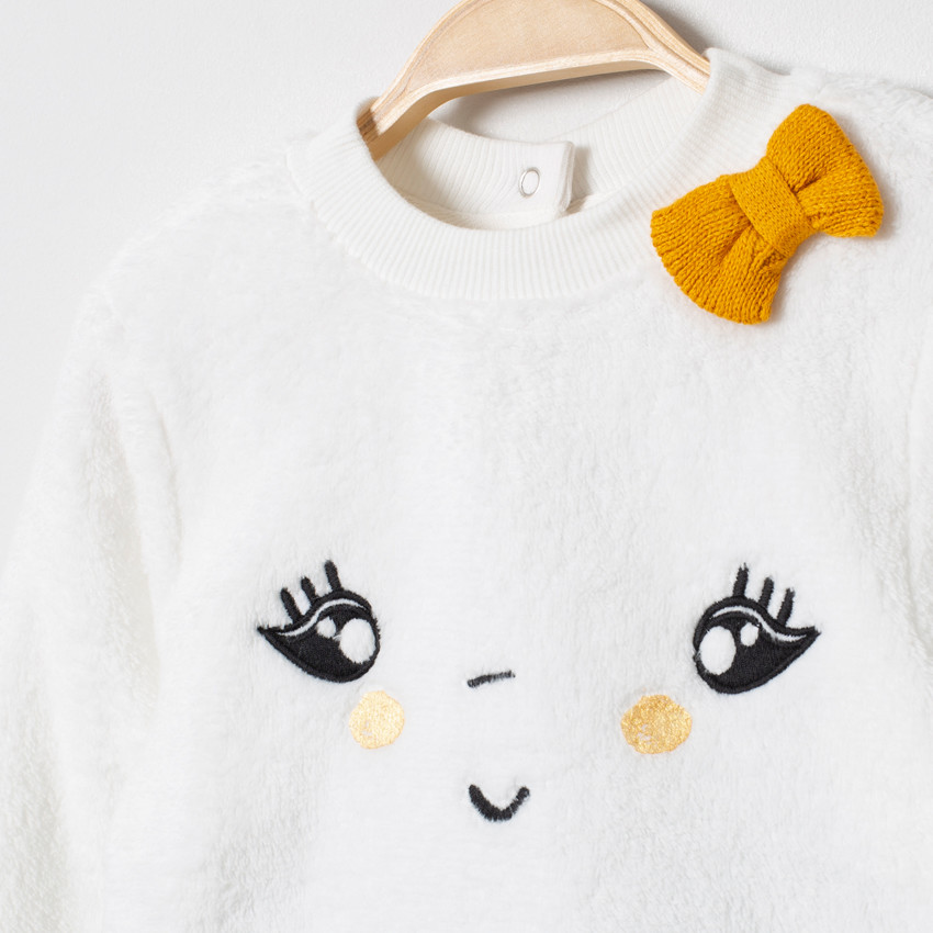 Jogging bi-matière à détails brodés et pantalon imprimé 