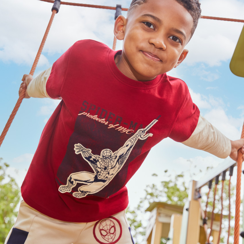 Camiseta de niño de manga larga efecto 2 en 1 Spider-Man Marvel 