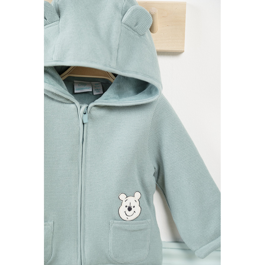 Gilet en maille nid d'abeille avec doublure en velours pour bébé garçon 