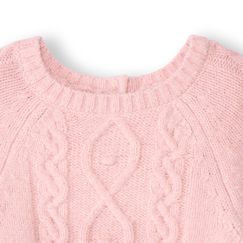 Poncho de punto liso para bebé niña 